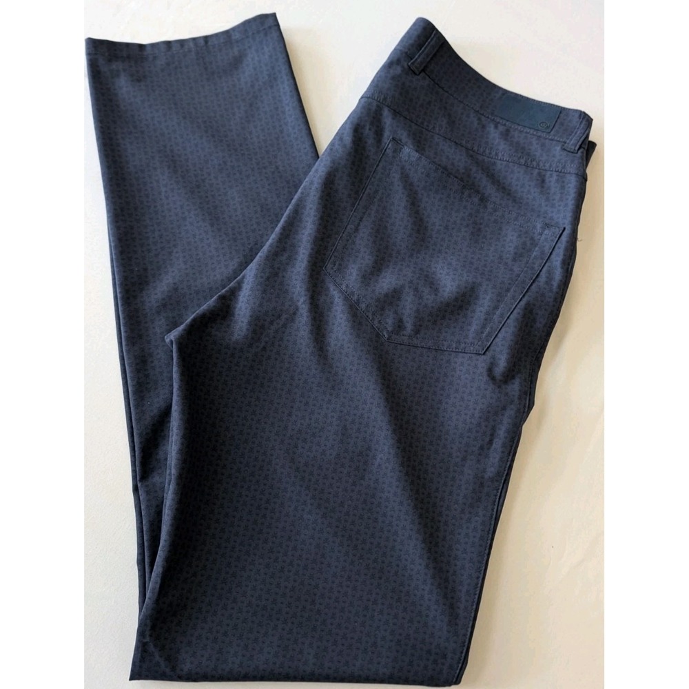 Peter Millar Crown Crafted Pants Mens 36 Long Blue Skull Crossbones Stretch Golf